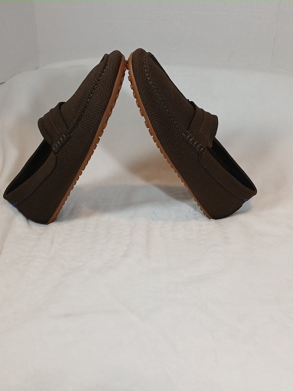 Rothy's The Driving Loafer Brown Knit Penny Loafers Men Sz 11 - Picture 5 of 14